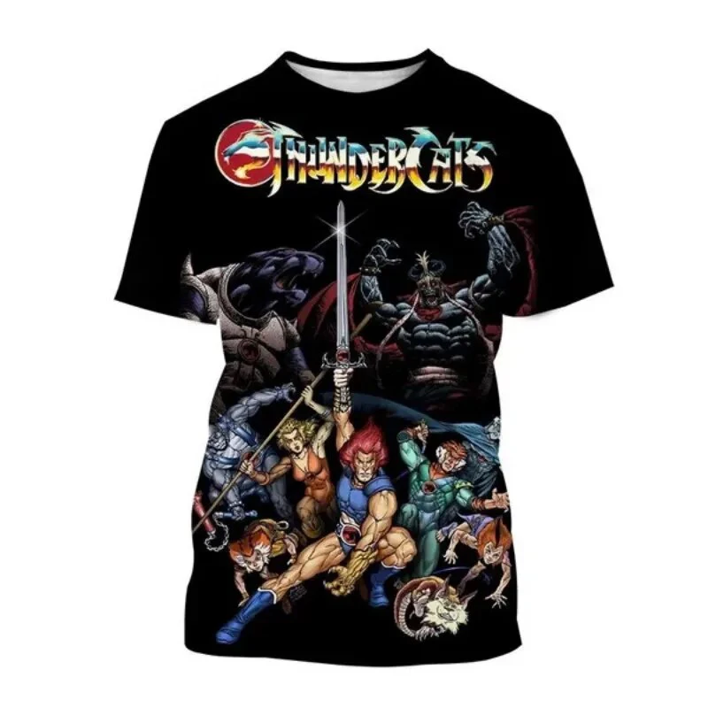 Summer Thundercats 3D Print T-Shirts Anime Streetwear Men Women Fashion Short Sleeve T Shirt O-Neck Male Tees Tops Clothing