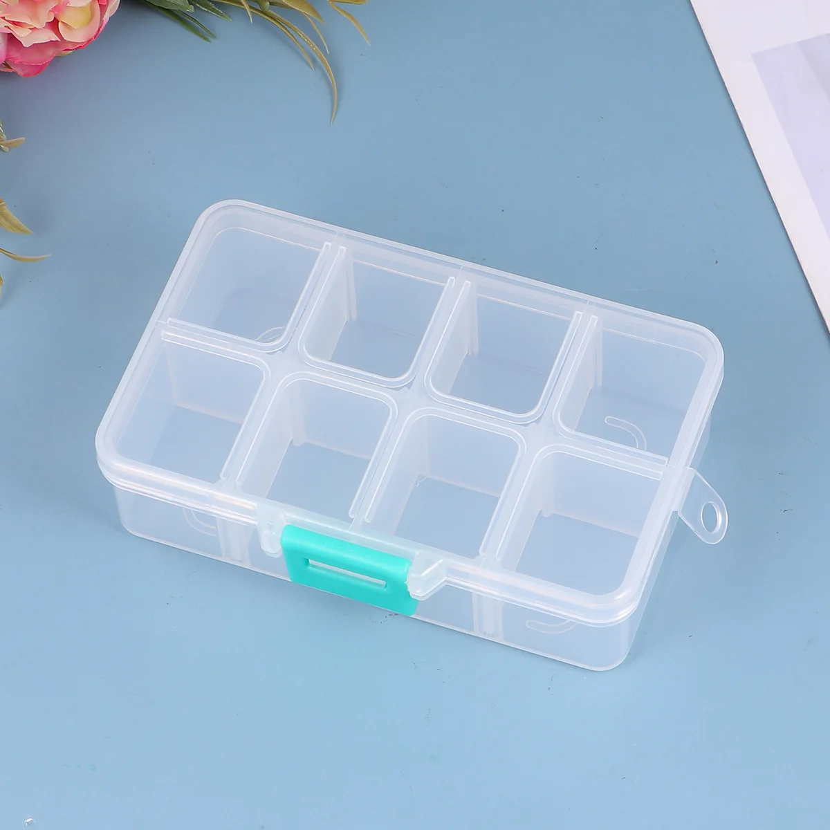 

4pcs Plastic Jewelry 8 Grids Transparent Organizer For Earring Bracelet Beads Home Desk Case Earring Storage Box Jewelry