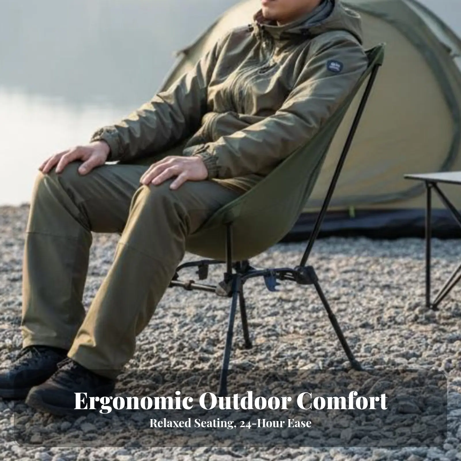 

Adjustable Moon Chair Foldable Camping Seat Foldable Design Easy to Assemble for Anglers, Adults, Fishing, Travel, Backyard