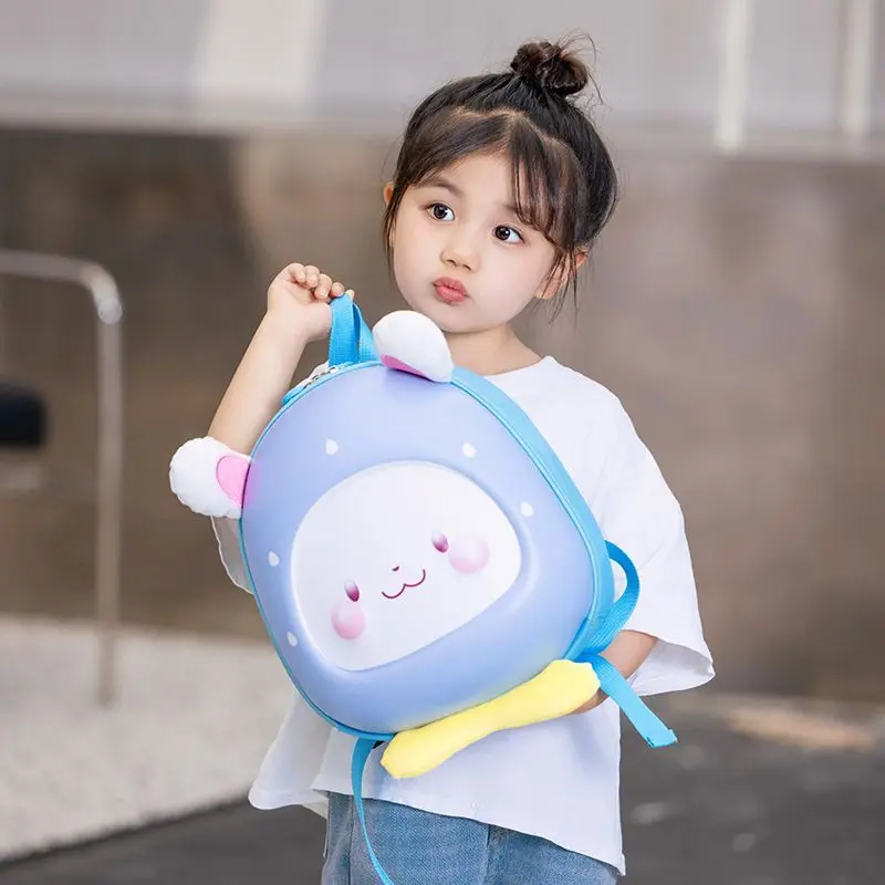 EVA 3D Rabbit Backpack for Girls Kids Children SchoolBag Cute Bow Tie Cartoon School Bag Kindergarten Preschool Baby Kids' Bags