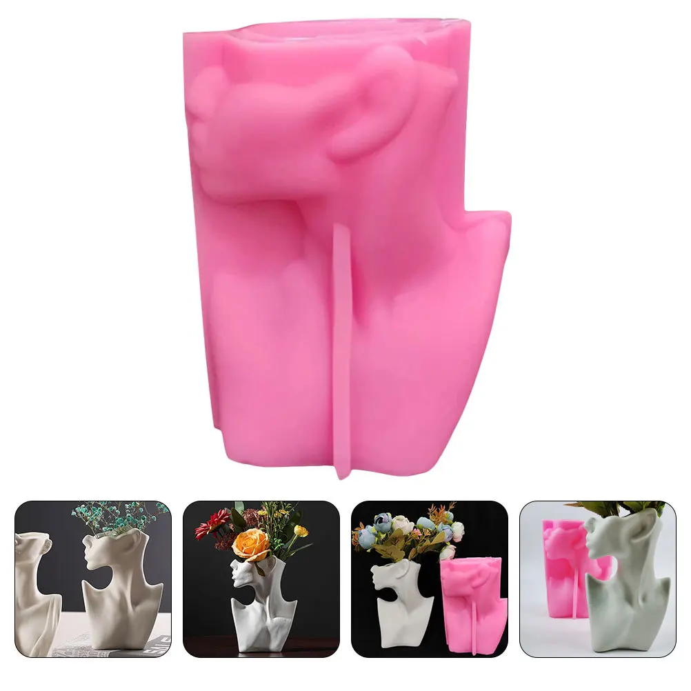

Men Body Silicone Flower Vase Mold DIY Pen Holder Desktop Organizer Craft Mold Flexible Durable Reusable Silicone Craft Mold,