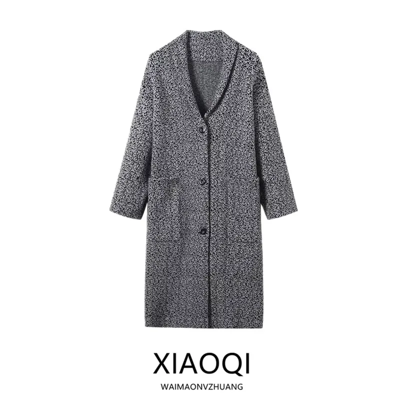 

Winter 2025 Women's Commuter Casual Loose Long Woolen Coat Versatile Outerwear for Young Ladies Regular Thin Long Sves