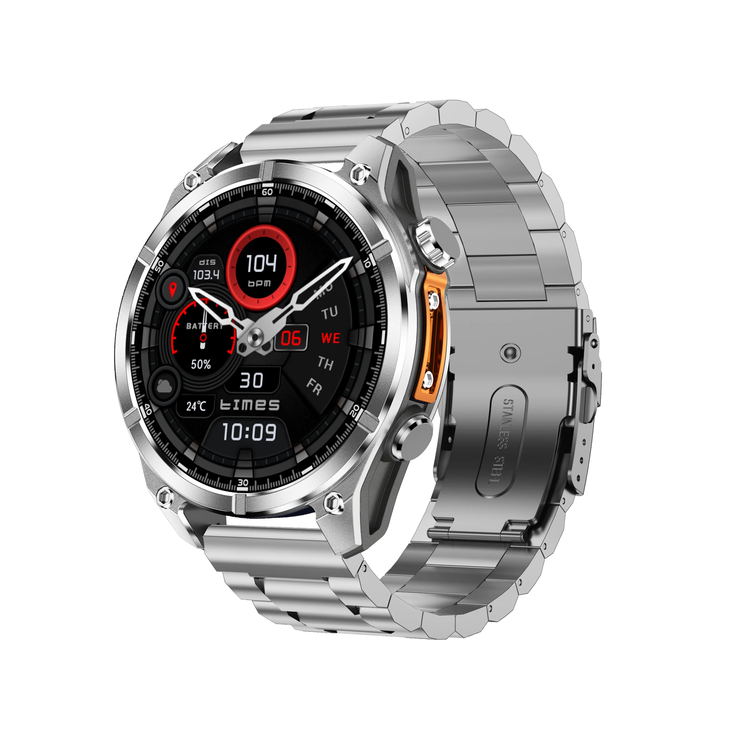 NOWY Smartwatch 2025 Damski Męski Zegarek Sportowy Fitness Połączenia Bluetooth Monitor Tętna Wodoodporny Smartwatch Dla IOS Android