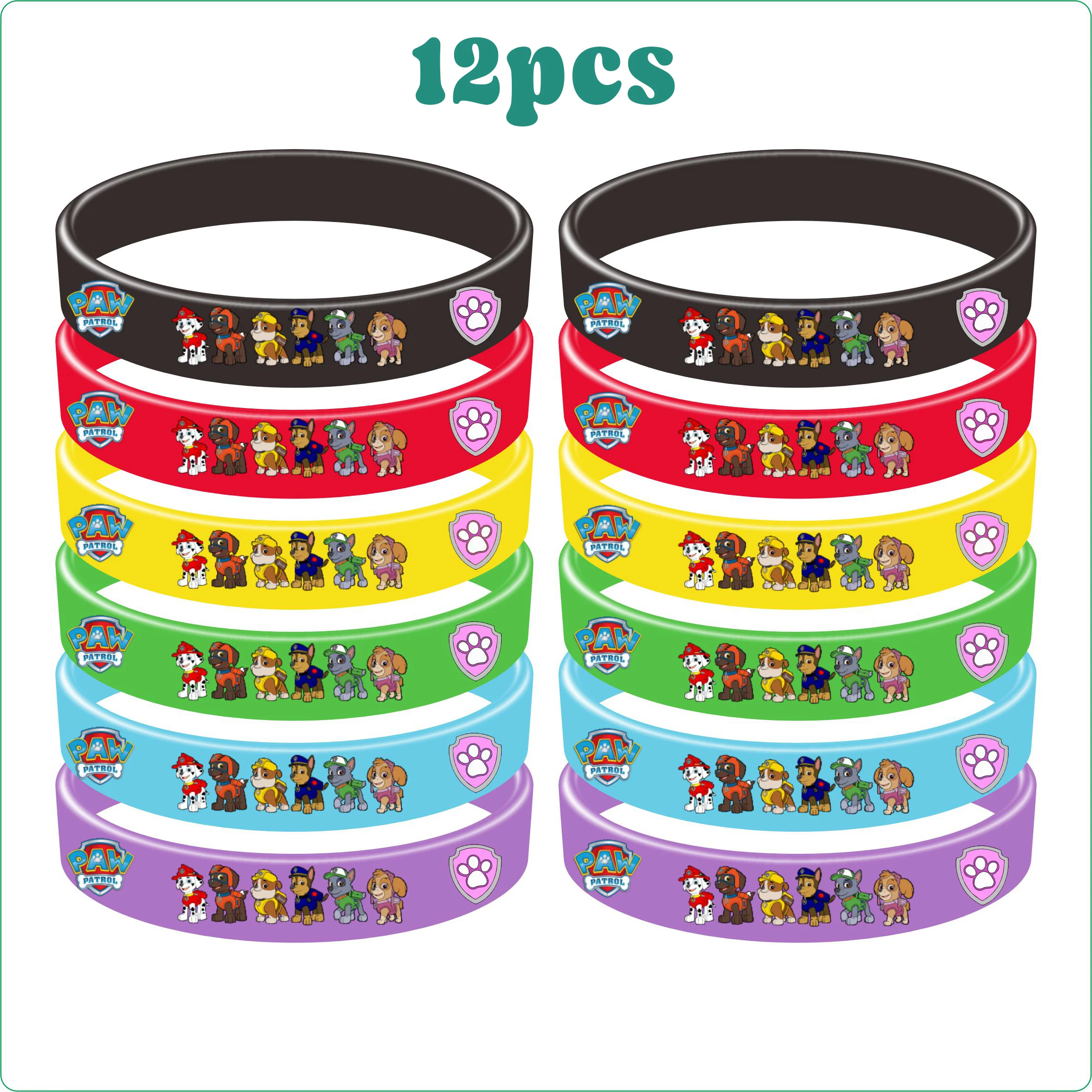 Paw Patrol Silicone Bracelet Cartoon Anime Action Figures Toys Boys Girls Wristband Bracelets Birthday Party Decor Cosplay Gifts