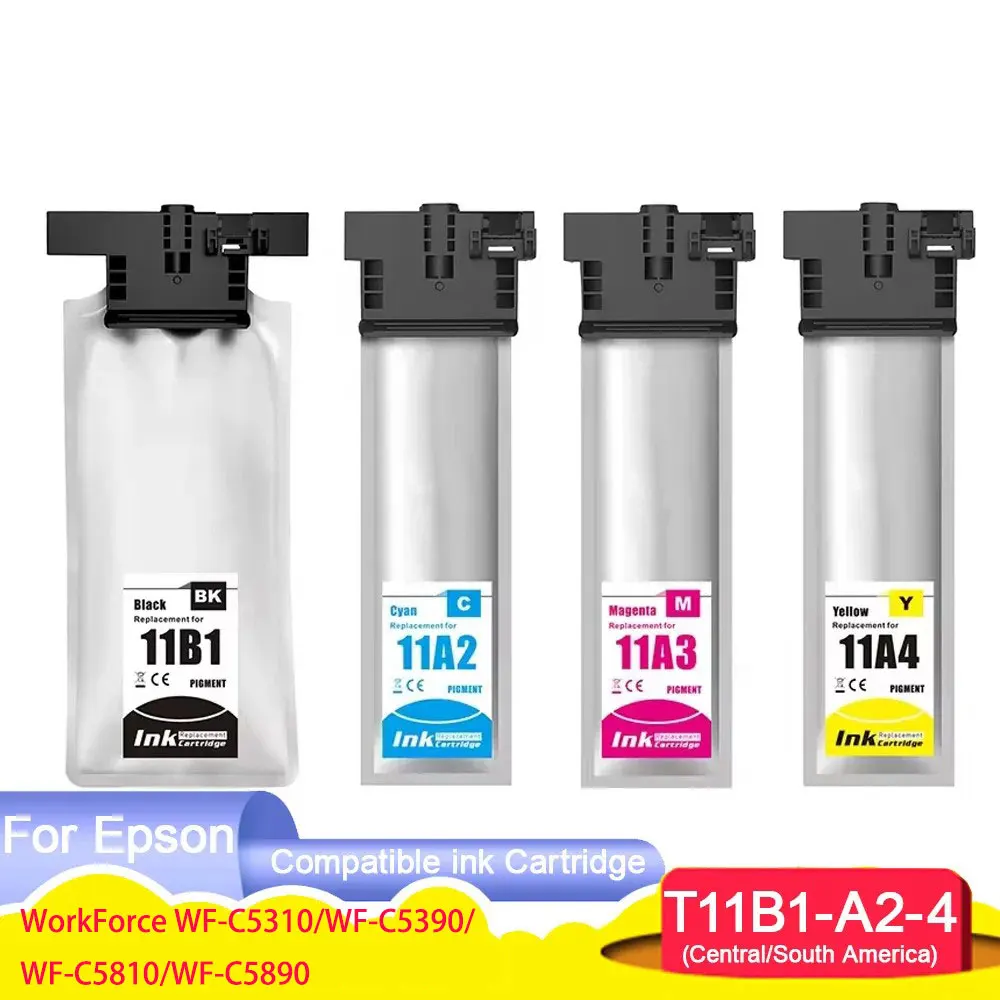 T11B1 T11A2 T11A3 T11A4 T11A1 Premium Color Compatible Ink Bag Cartridge for Epson WF-C5310 WF-C5390 WF-C5810 WF-C5890 Printer
