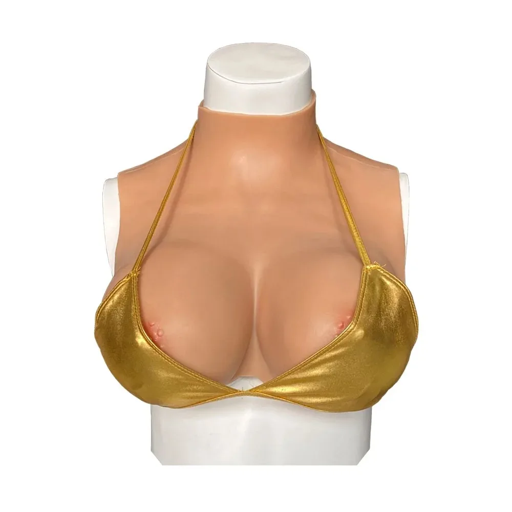 Realistic Silicone Breasts Forms Bodysuit Artificial Huge Fake Boobs Tits For Crossdresser Cosplay Drag Queen Transgender