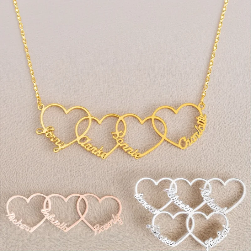 

Personalized Necklace for Women, Custom Family Pendant Jewelry, Mother's Day, Birthday Gifts for Mom Grandma minimalist