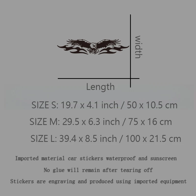 ملصق سيارة Flying Eagle Spreading Wings ملصقات إبداعية ومضحكة لمحبي الرسوم المتحركة، جودة عالية للدراجات النارية والشاحنات والسيارات