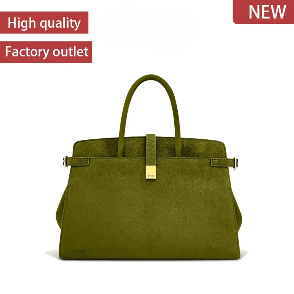 

2025 New Jw Suede Imitation Handbag Briefcase Women's Crossbody Bag Commuting Large Capacity Single Shoulder Tote Bag