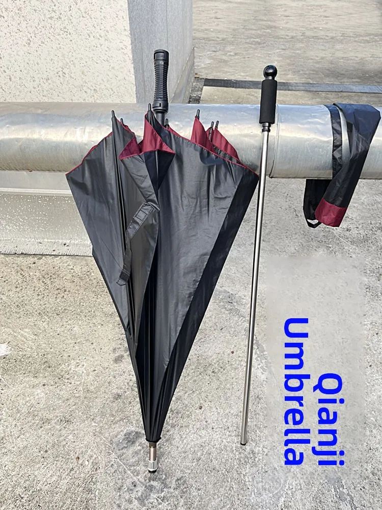 

Large Steel Rod Self Opening Umbrella Bla Glue Sunade Rain Umbrella Long Handle for Car Use And Self Defense