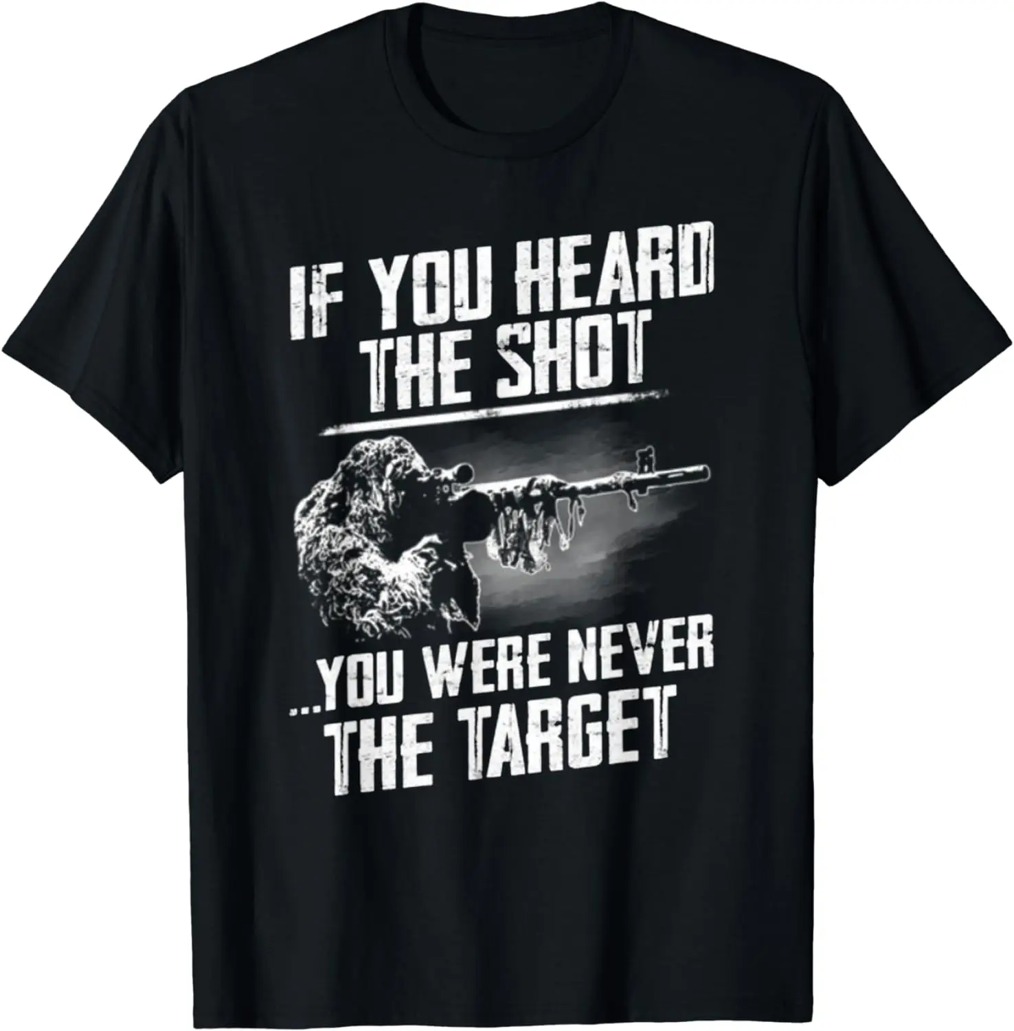 

Sniper Rifle Shooting Target Military Shooter Gift T-Shirt 100% Cotton O-Neck Summer Short Sleeve Casual Mens T-shirt Size S-3XL