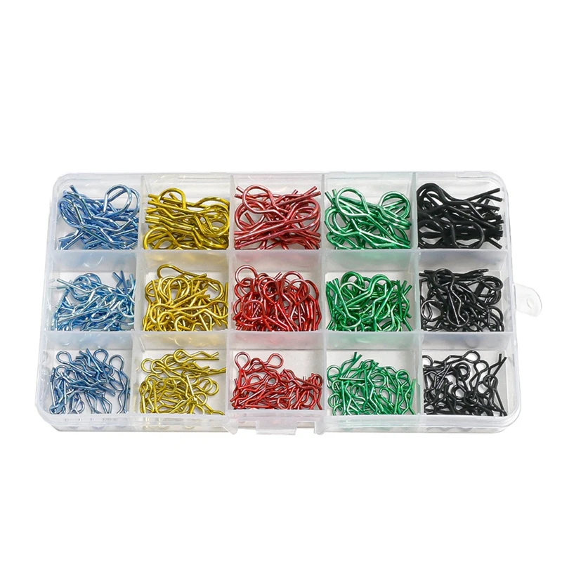 260Pcs RC Car Body Shell R Clips For 1/8 1/10 1/12 1/14 1/16 1/18 Bodyshell Pin Metal Body Shell Clip Pin