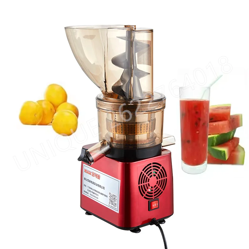 Portable Large Caliber Electric Fruit Juice Machine Masticating Pomegranate Squeezer Orange Juice Extractor Apple Wringer Maker