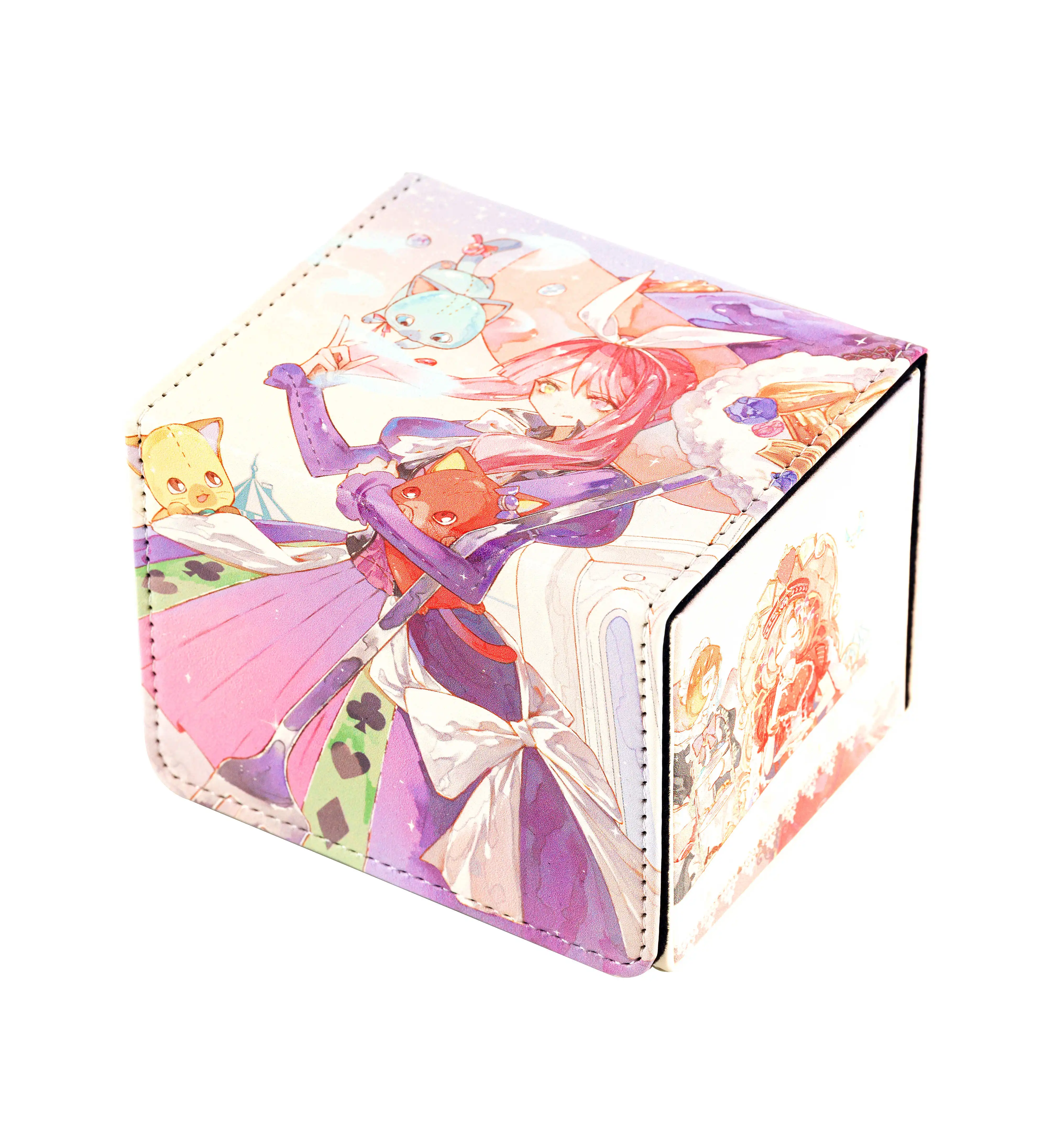 

Yugioh Madolche Deck Box Yu-Gi-Oh! OCG TCG PTCG Коробка для хранения коллекционных карточек Коробка из искусственной кожи 100+