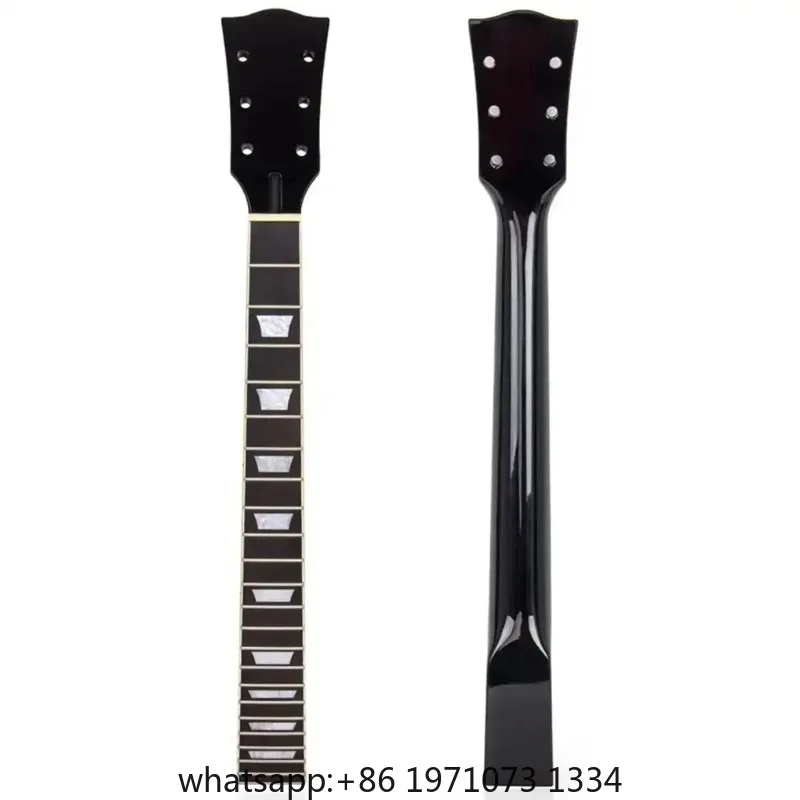 Electric Guitar Neck, 22 Fret Maple Neck, Black Gold Finish Guitar Handle
