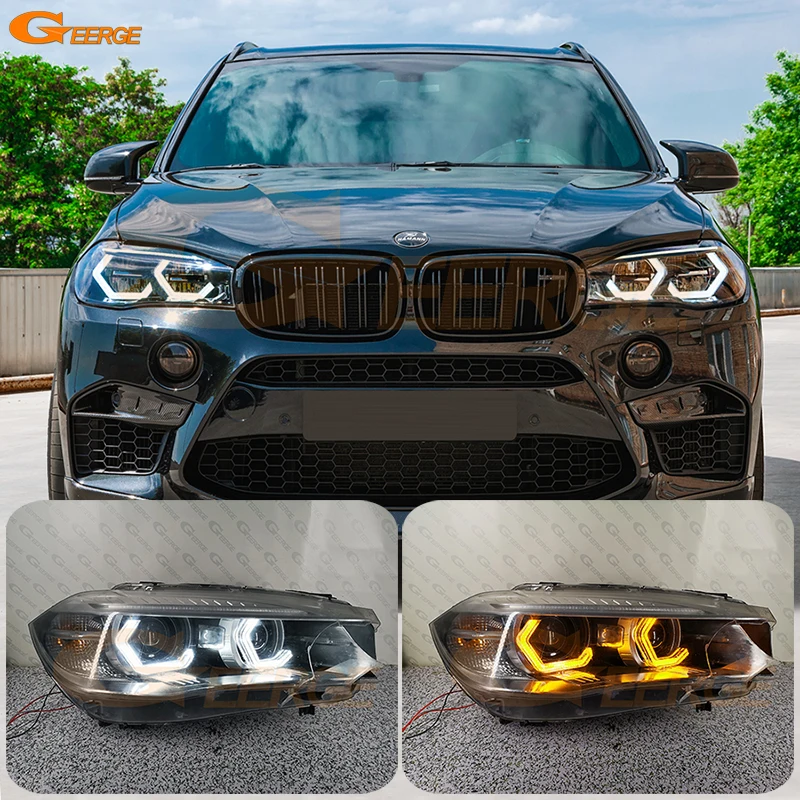 For BMW X5 X6 F15 F16 F85 F86 2014 2015 2016 2017 2018 2019 Ultra Bright Crystal Led Angel Eyes M4 Iconic Style Halo Rings