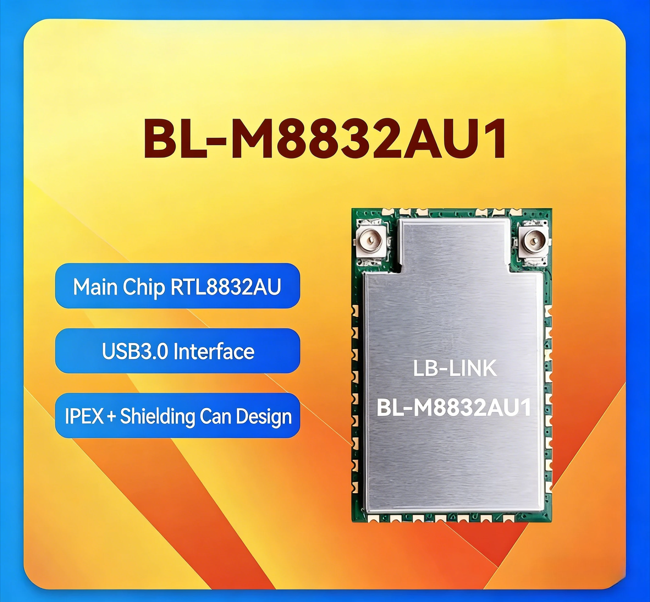 For Realtek RTL8832AU WiFi6 Module Dual Band 2.4G 5G 802.11ax Gigabit Wireless WiFi Adapter USB 3.0