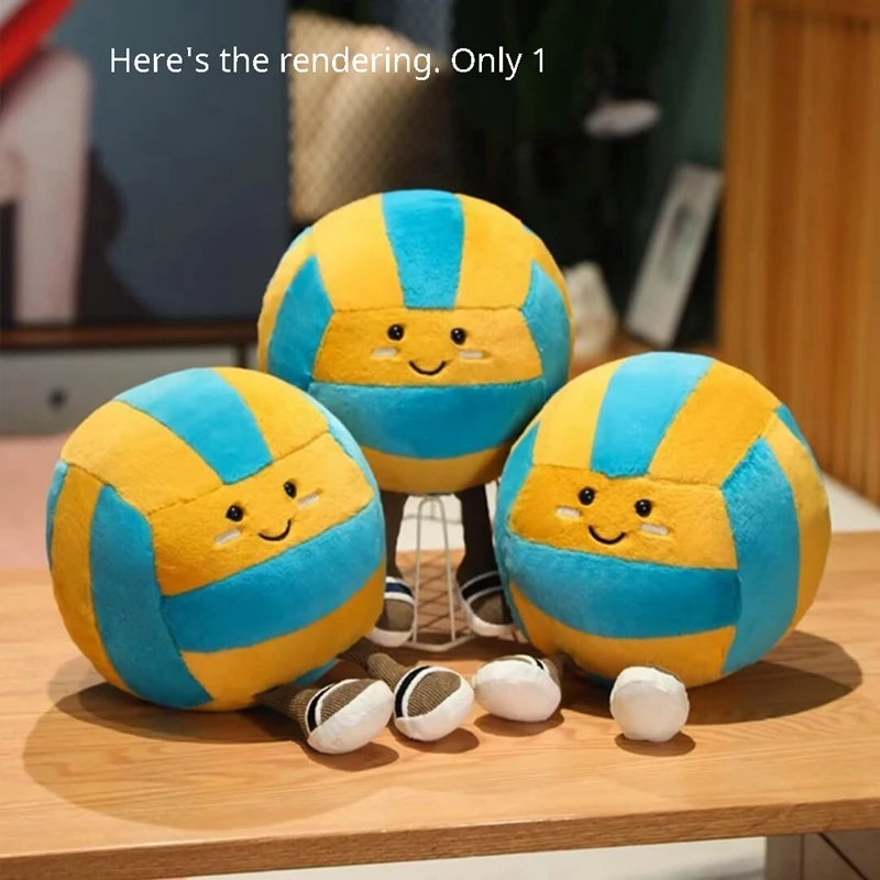 Cute Volleyball Pillow, Doll,Soft Sports Pillow, Fun Plush Volleyball, Gift, Room Decoration