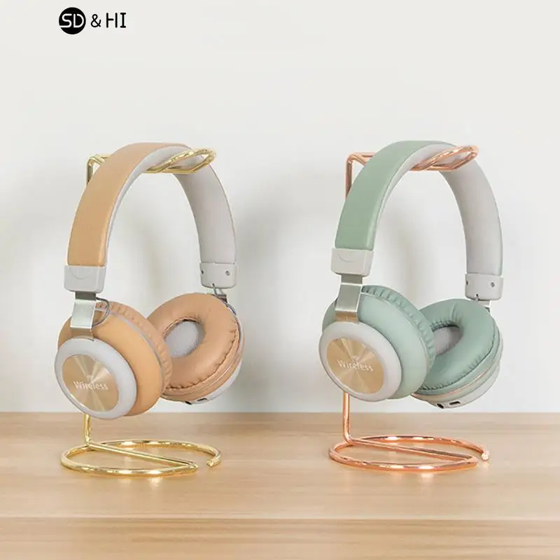 1pc Iron Line Headphone Stand Metal Support Headset Stand Rack Cute Bluetooth Wireless Headphones Holder Support Gamer Helmet