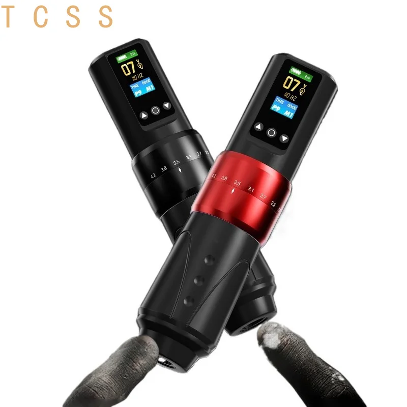 Adjustable Stroke Battery Tattoo Machine Power Supply Liner Shader All-in-One Wireless Rechargeable Rotary Professional PMU Kit