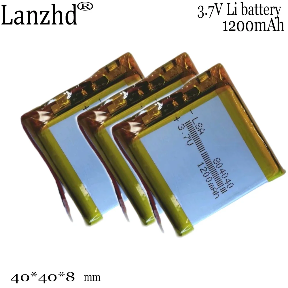 1-12pcs 3.7V 1200mah polymer ion battery Li-ion battery for tablet pc MP3 MP4 Electric Toy 804040 replace Batteries