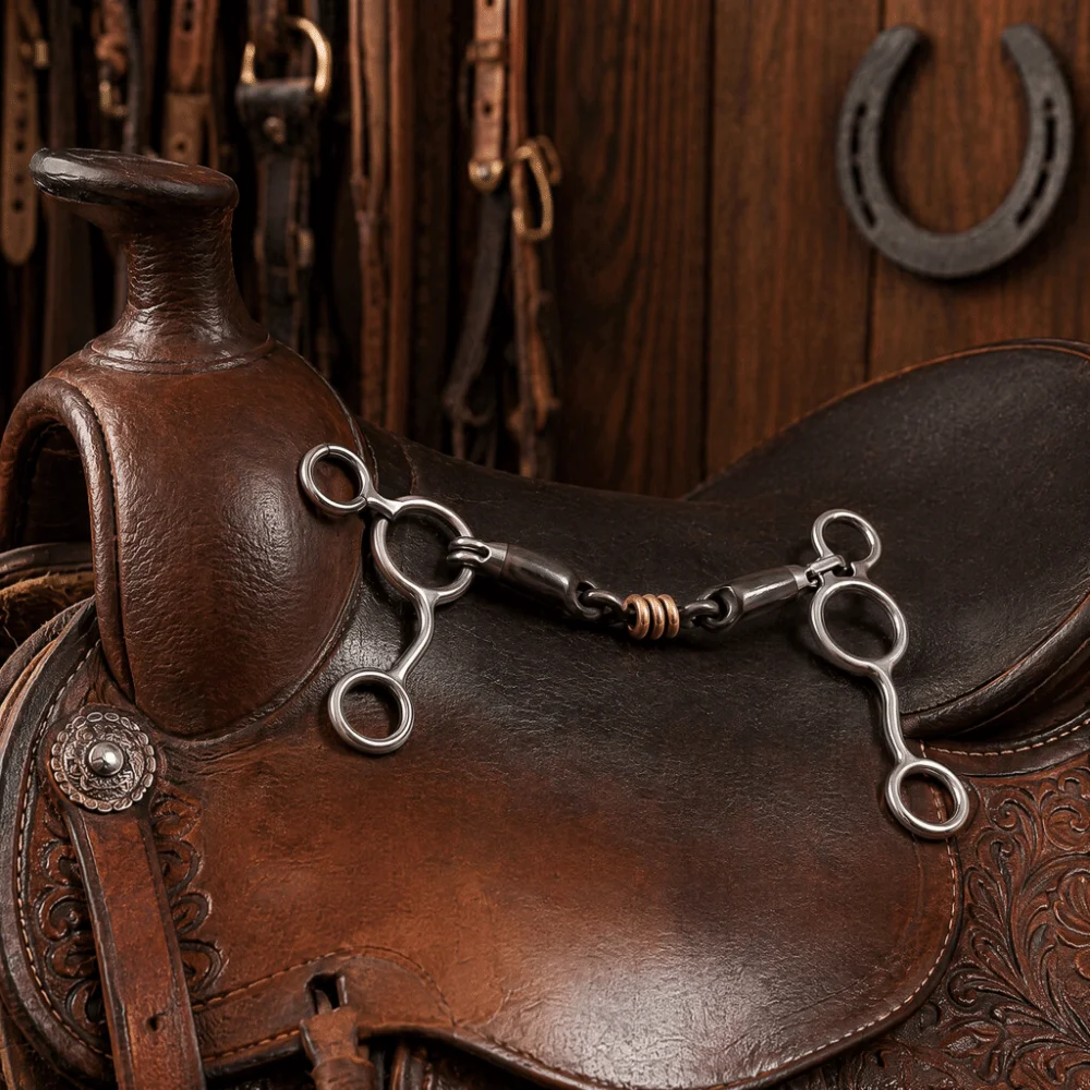Stainless Steel Horse Gag Ring Easy Control Design Corrosion Resistant Training Ring Snaffle Glossy Surface Durable