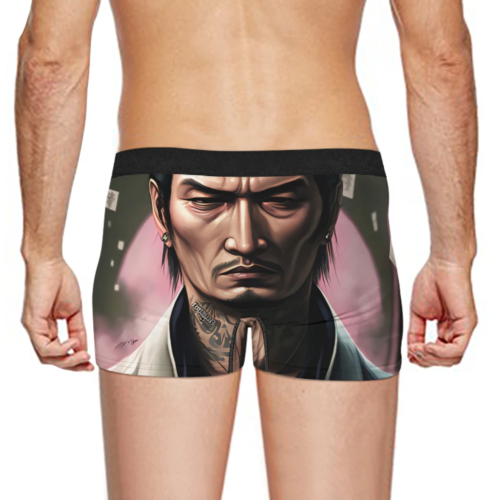 Japanese Anime Tattoo Yakuza Underpants Homme Panties Men\'s Underwear Sexy Shorts Boxer Briefs