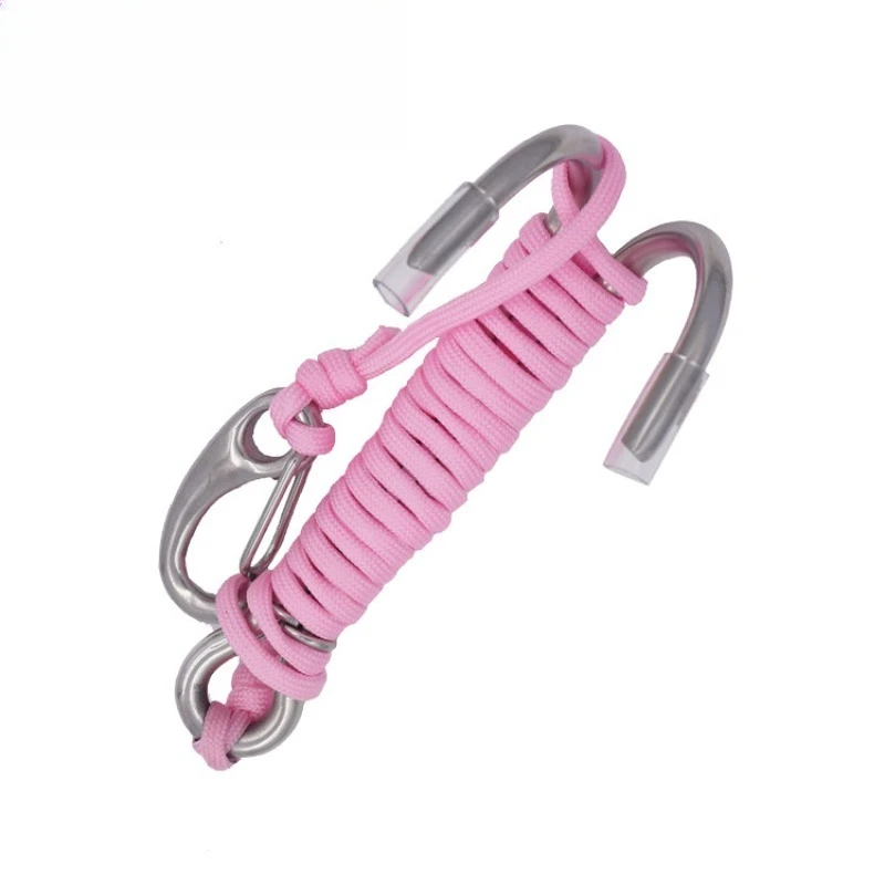 Stainless steel reef double-head flow hook, diving flow hook corrosion-resistant thickened top-flow diving double-flow hook