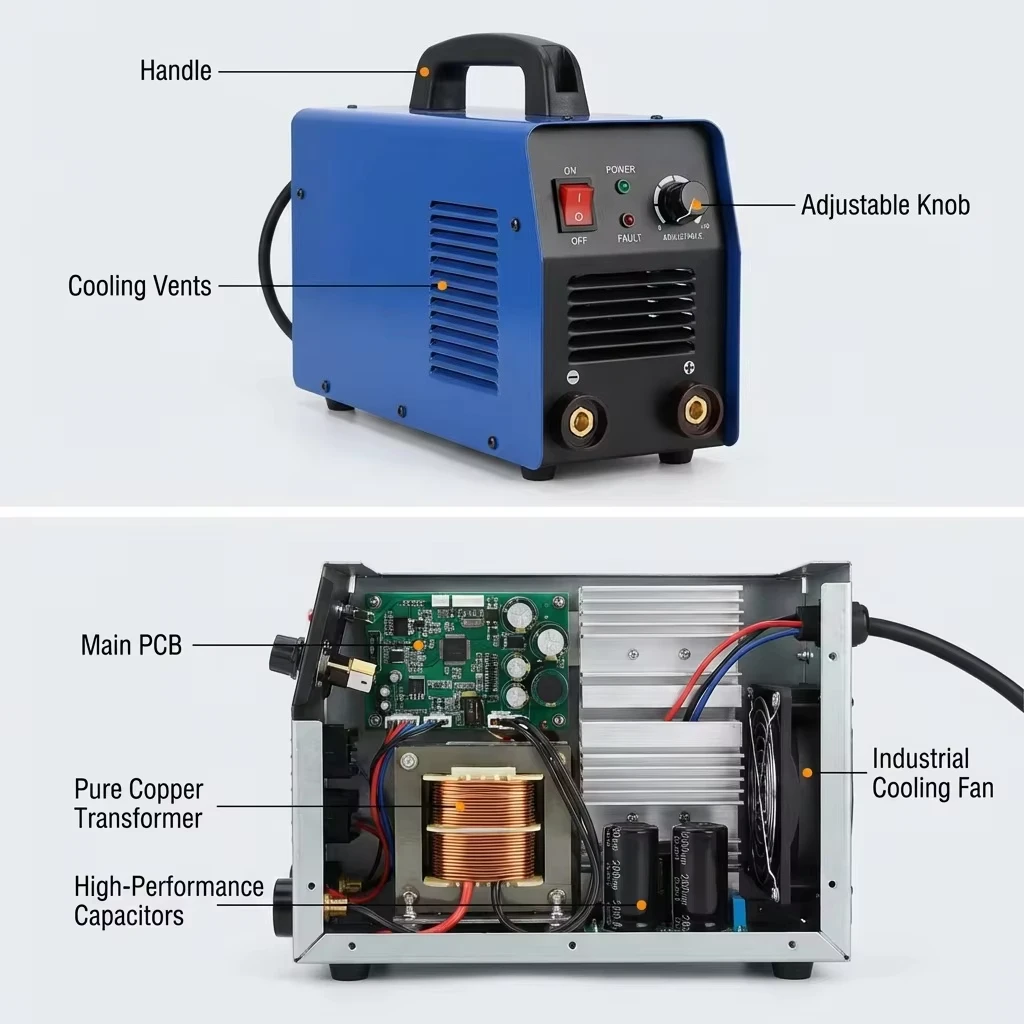 110V/220V Dual Voltage High Power Mini Portable New DC Motor 22kVA MMA/Igbt Inverter Copper Wire Electric Welding Machine