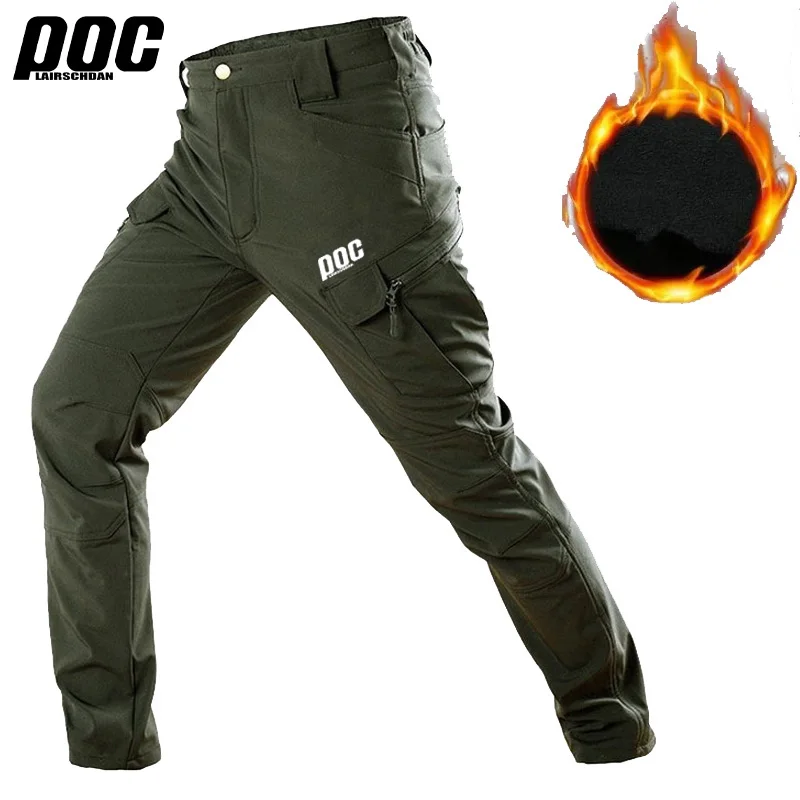 LairschDan POC Mountain Bike Waterproof Windproof Pants Men's Winter Cycling Warm Trousers MTB Road Downhill Thermal Long Pants