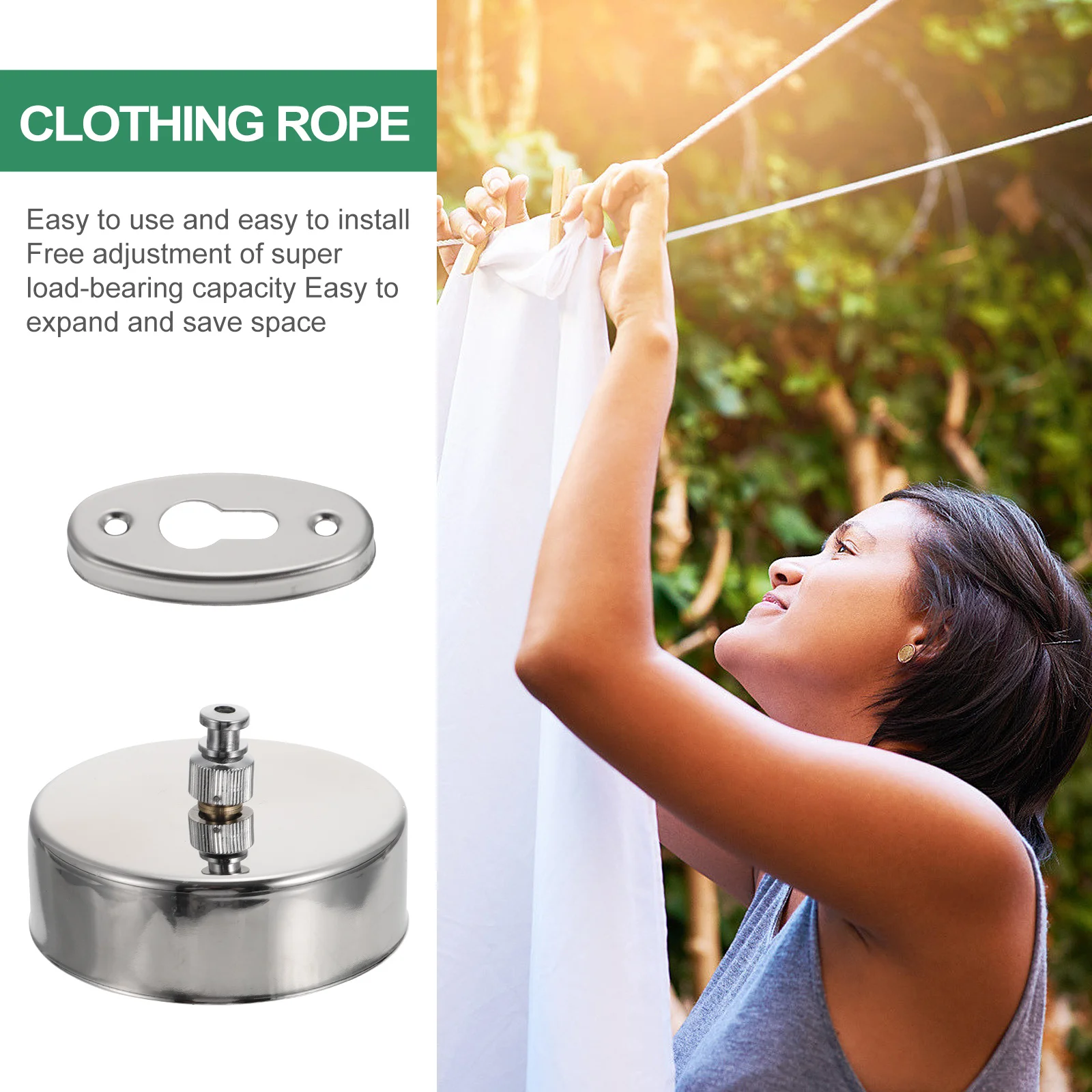 

1Pcs Telescopic Clothesline Highgrade Material Simple Design Practical Use for Travel Home Gifts Retractable Clothesline