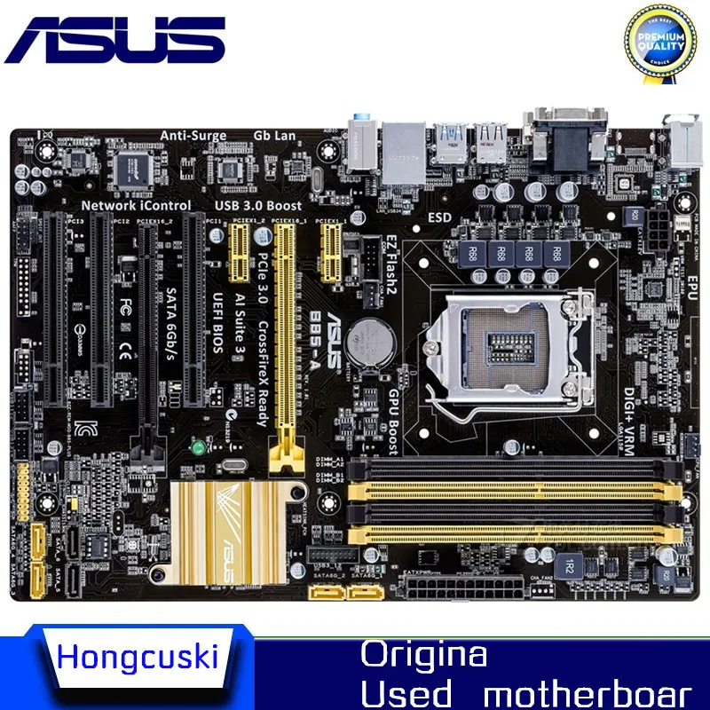 

For ASUS B85-A Used LGA 1150 For Intel B85 motherboard Socket LGA1150 DDR3 SATA3 USB3.0 SATA3 Desktop motherboard