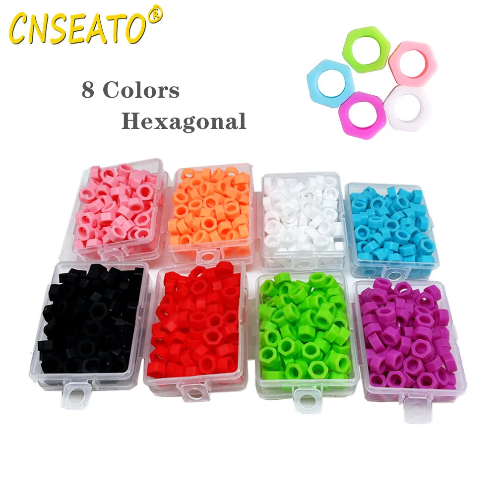 100PCS/Box Dental Instrument Code Rings Silicone Coloring Identification Circle Multi Color Bands Autoclavable Lab Dentist Tools