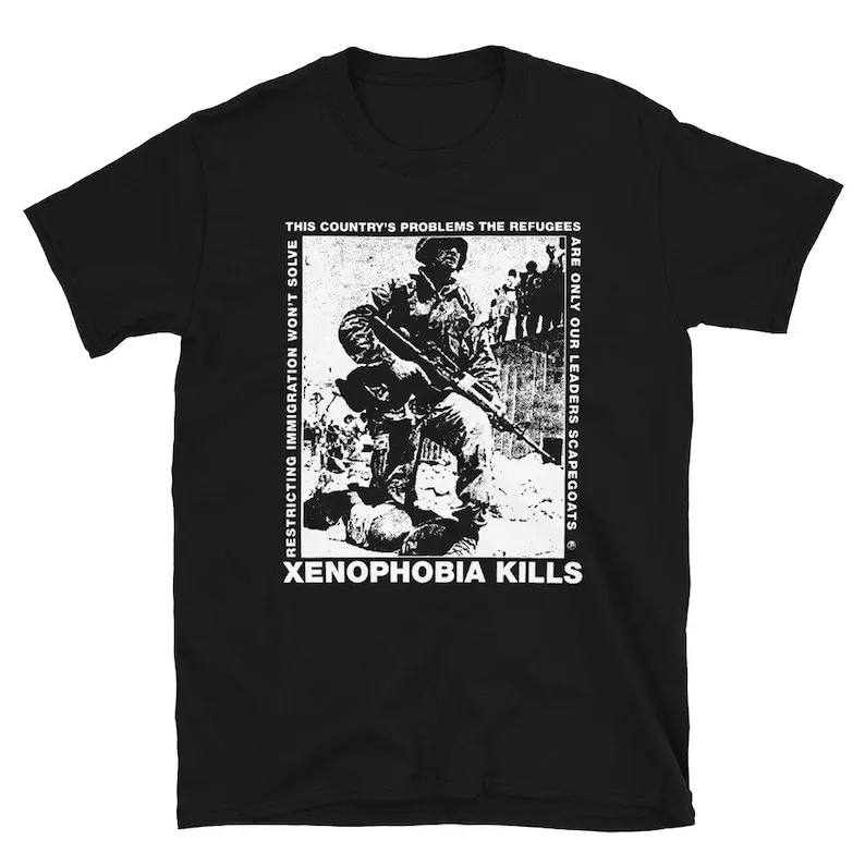 Aus-Rotten Xenophobia Kills Shirt Men's Cotton T-Shirt O-Neck Tees Short Sleeve Clothes Big Size