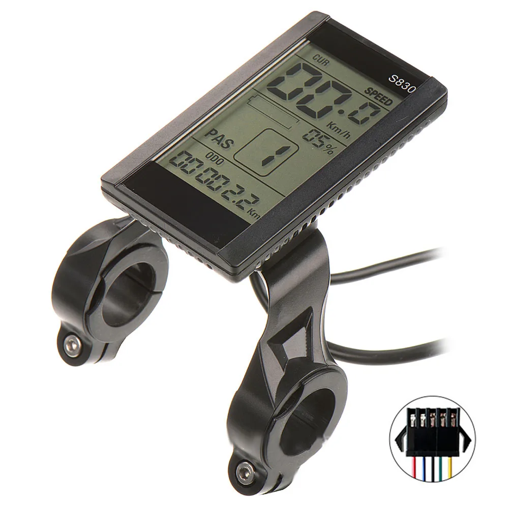 Display LCD per bicicletta elettrica S830 Display EBike Scooter LCD impermeabile 36V 48V ABS varietà di funzioni di alta qualità