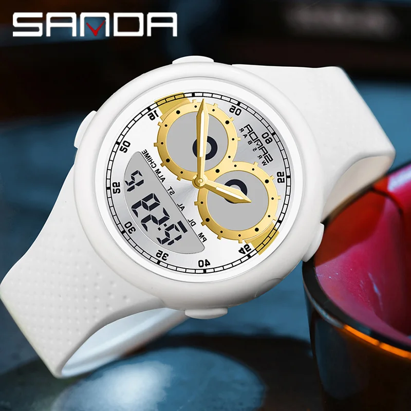 

SANDA Sell well G style Men Watch Sport Waterproof Stopwatch Chronograph Dual Display Quartz Wristwatch Digital Electronic Clock