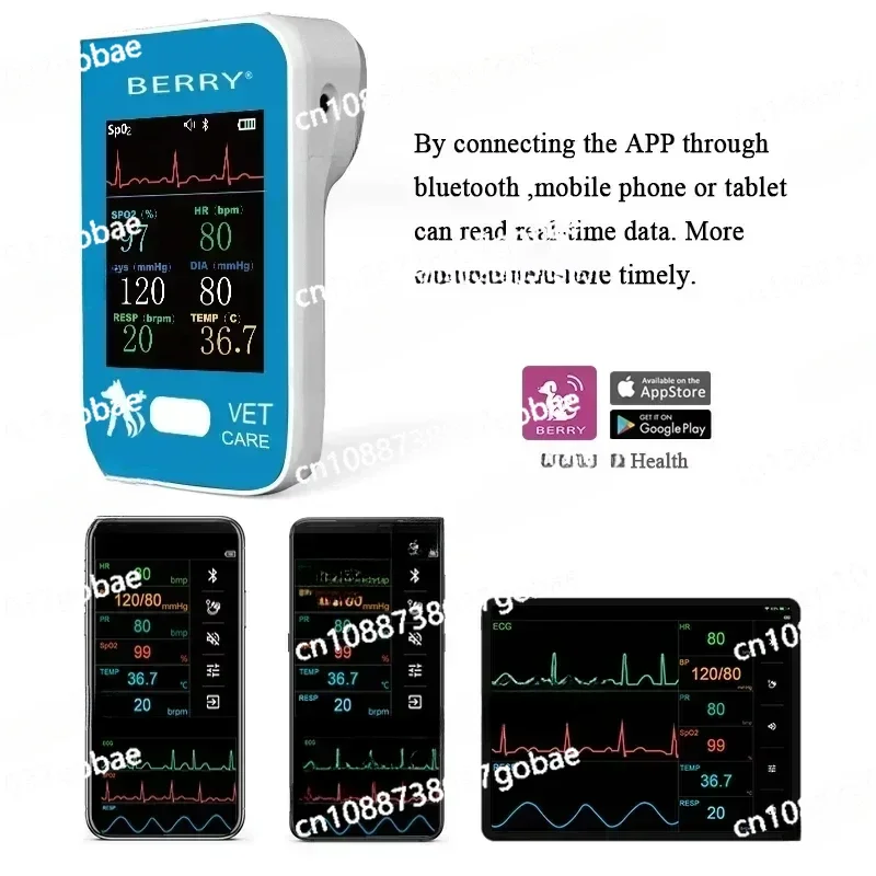 Ecg Handheld Berry Multiparametros AM6200 Veterinary Monitor Device