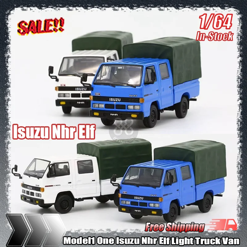 รถบรรทุกอีซูซุ NHR Elf รุ่นใหม่ ขนาด 1:64 ของเล่นจำลองโลหะผสมแบบหล่อขึ้นรูป รุ่น Model1 One ของเล่นสะสมแบบกำหนดเองได้