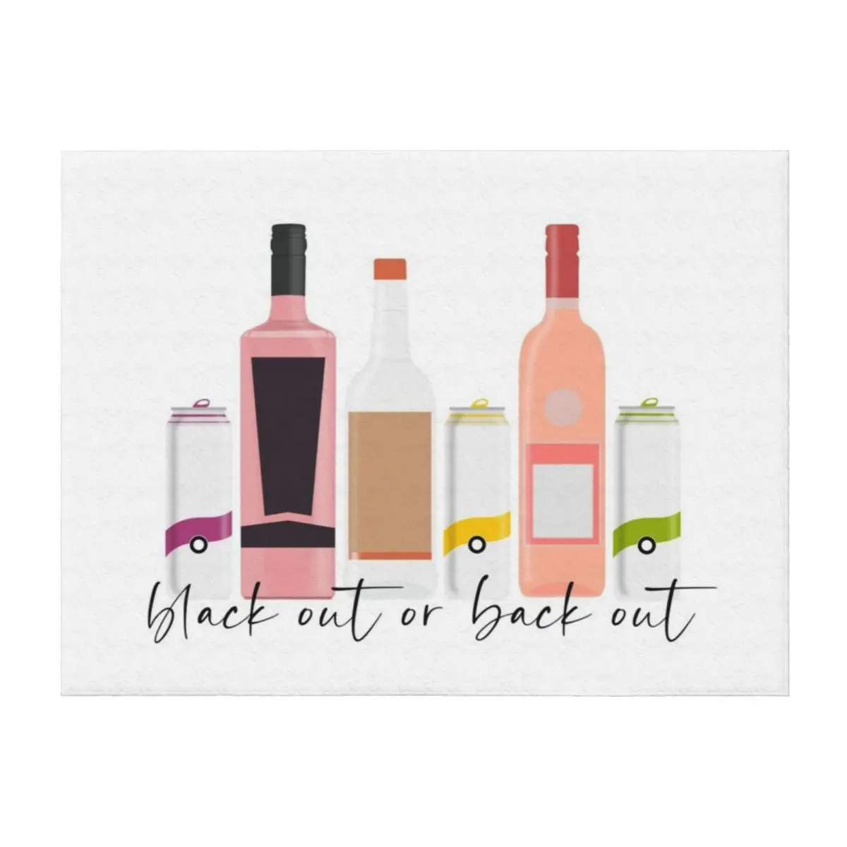 

Black Out or Back Out Throw Blanket For Decorative Sofa Picnic Beach Flannels Blankets