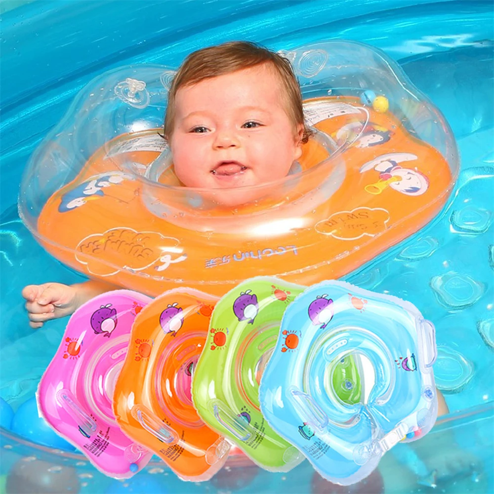 Swim Neck Ring Swiming Pool Baby Accessories  Baby Inflatable Float Ring Safety Infant baby Neck Float Circle Bathing