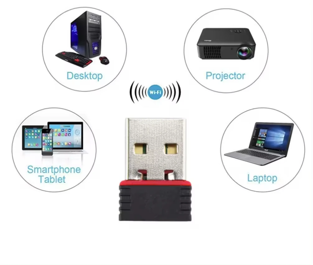 Mini Wifi Adapter Small Size Free Driver Wireless USB Dongle Ethernet Wireless Network Card Wifi Adapter for Pc