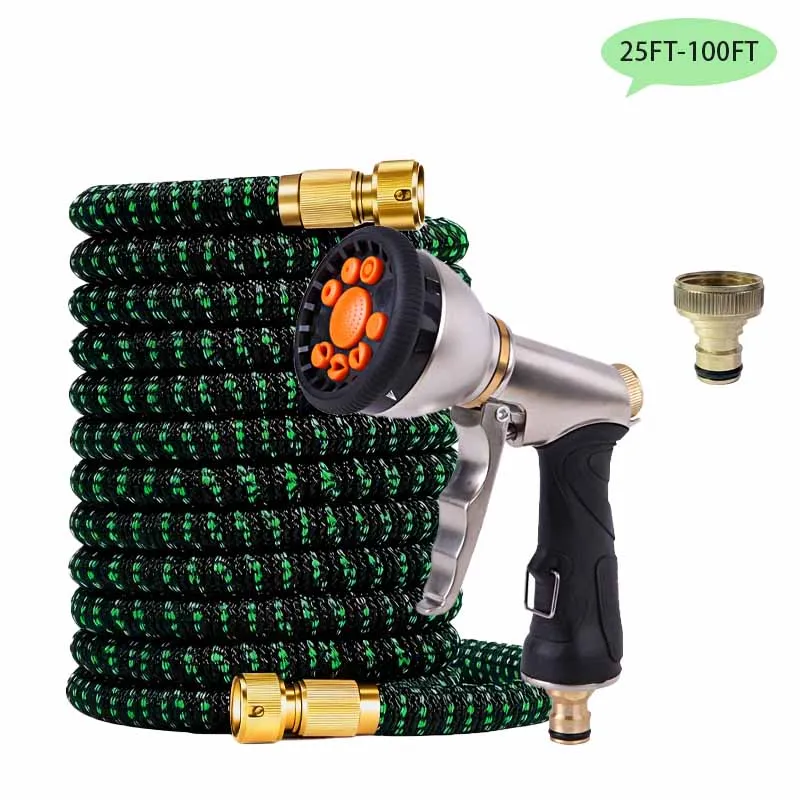 

Expandable Magic Hose, High-Pressure Car Wash, Multiple Water Spray Functions, Water Gun, Home Garden Watering Hose 25FT-100FT