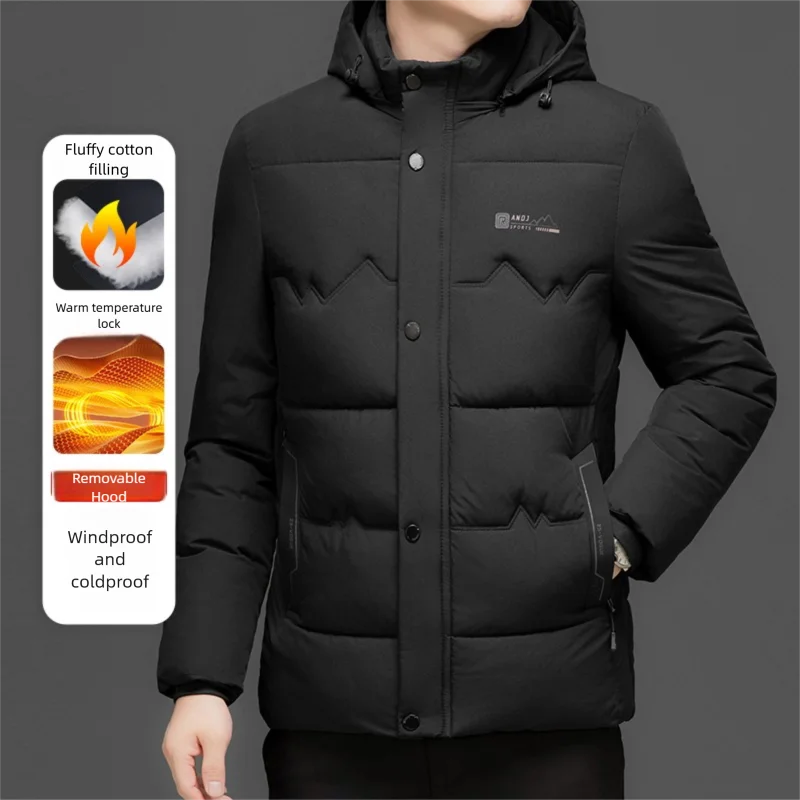 

Мужская толстая ветрозащитная хлопковая верхняя одежда, мужская зимняя морозостойкая стеганая куртка, зимняя парка, толстое теплое мужское пальто с капюшоном, куртка-пуховик