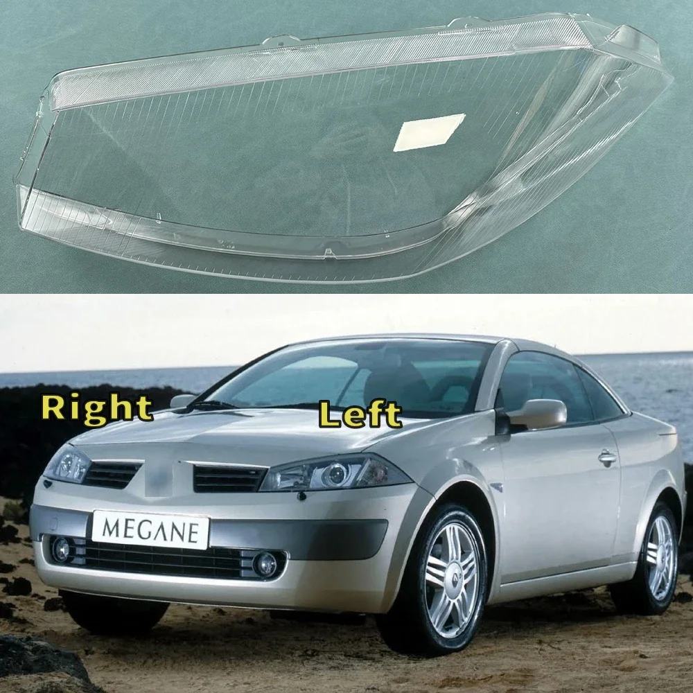 

For Renault Megane 2003 2004 2005 Headlight Shell Headlamp Transparent Lampshade Cover Lens Plexiglass Auto Replacement Parts