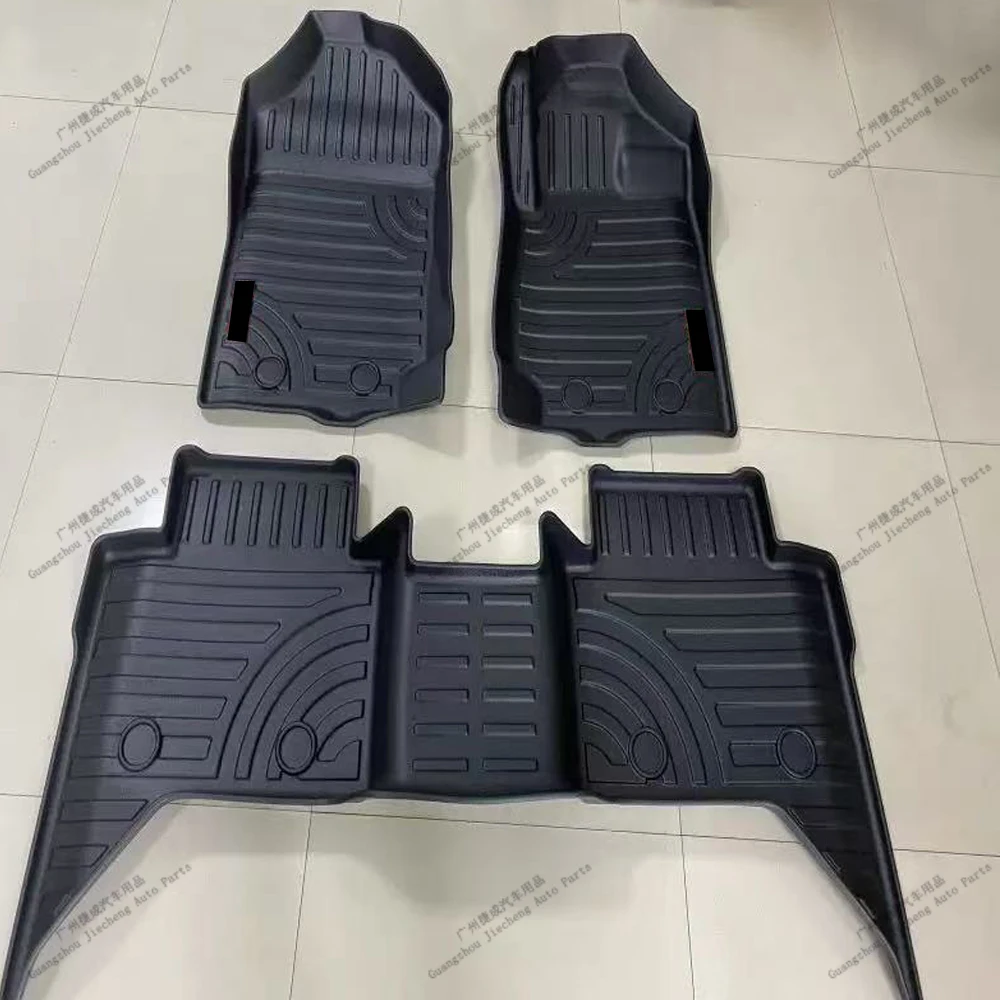 Car Floor Mats Waterproof Carpet for Ranger T6 T7 T8 Wildtrak Raptor XL XLT 2012-2017 2018-2021 Double Cab Car Interior Parts PE view 2