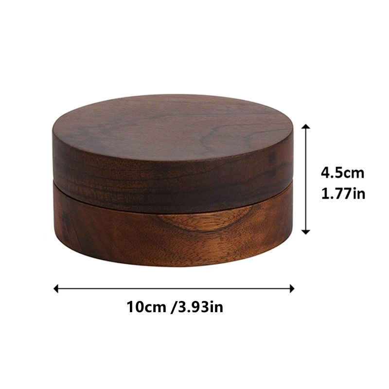 Creative Wood Ashtrays Lid Covered Windproof Ashtray With Stainless Steel Liner Indoor Outdoor Ash Tray For Home