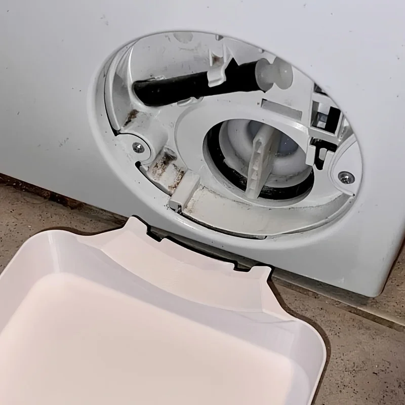 1Pcs Washing Machine Drainage Tray White Plastic Leak Proof Pan for Washer Filter Hose Laundry Maintenance Tool image 2