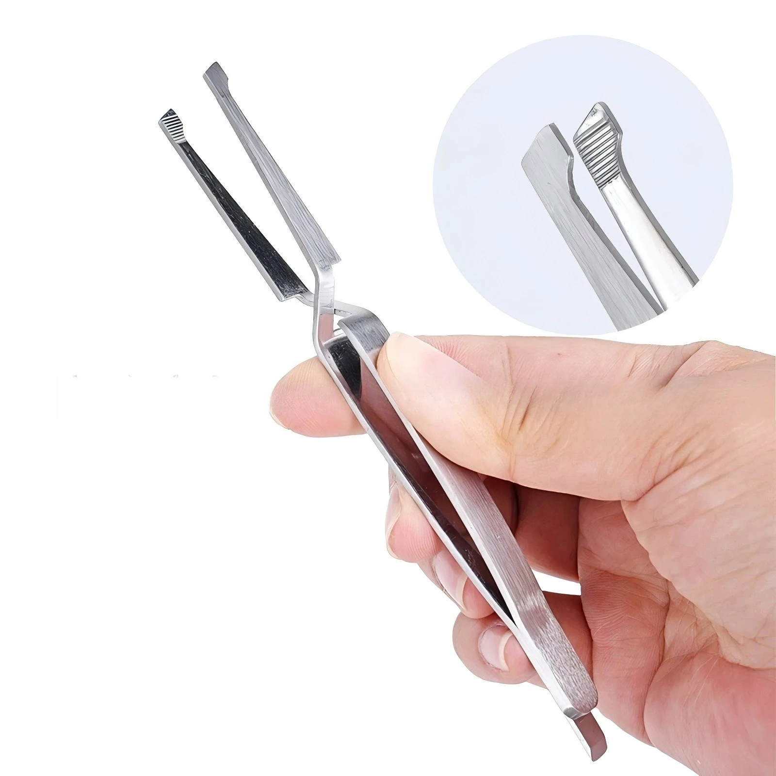 10PCS Dental Bracket Tweezers Holder Stainless Steel Serrated Orthodontic Plier for Braces Dentist Teeth Care Tool