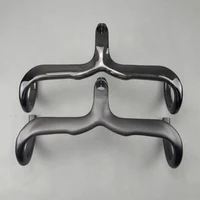 Manillar de carbono para bicicleta de carretera, ultraligero, integrado, 3K, sin logotipo, 28,6mm