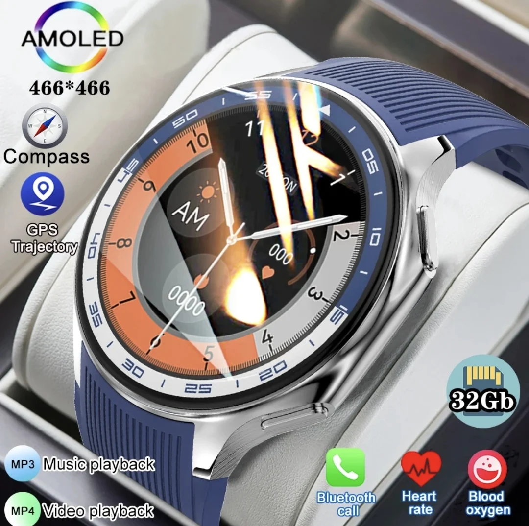 2024 New For OPPO Watch X Smart Watch 4G Memory Music Video BT Call IP68 Waterproof NFC GPS AMOLED Smartwatch For TWS Earphones